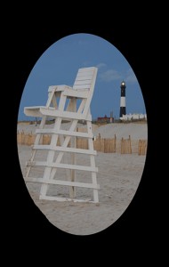 chair and lighthouse